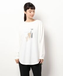 AMERICAN HOLIC | 裾ラウンドフォトカットチュニック(Tシャツ/カットソー)