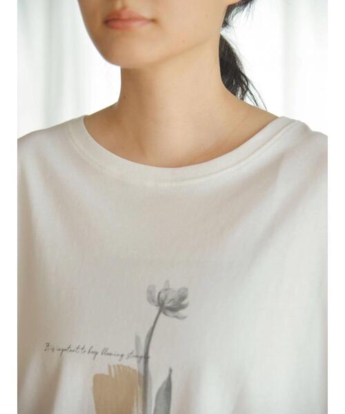 AMERICAN HOLIC（アメリカンホリック）の「裾ラウンドフォトカットチュニック（Tシャツ/カットソー・レディース・オフホワイト/ホワイト・M/L）」の9枚目の写真