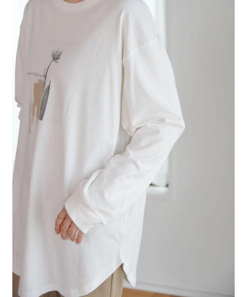 AMERICAN HOLIC（アメリカンホリック）の「裾ラウンドフォトカットチュニック（Tシャツ/カットソー・レディース・オフホワイト/ホワイト・M/L）」の10枚目の写真