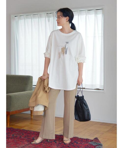 AMERICAN HOLIC（アメリカンホリック）の「裾ラウンドフォトカットチュニック（Tシャツ/カットソー・レディース・オフホワイト/ホワイト・M/L）」の14枚目の写真