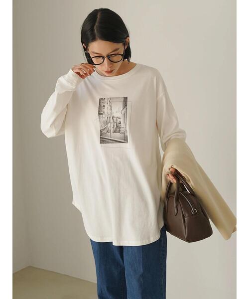 AMERICAN HOLIC（アメリカンホリック）の「裾ラウンドフォトカットチュニック（Tシャツ/カットソー・レディース・オフホワイト/ホワイト・M/L）」の18枚目の写真