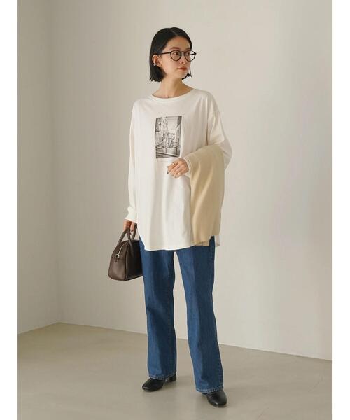 AMERICAN HOLIC（アメリカンホリック）の「裾ラウンドフォトカットチュニック（Tシャツ/カットソー・レディース・オフホワイト/ホワイト・M/L）」の19枚目の写真