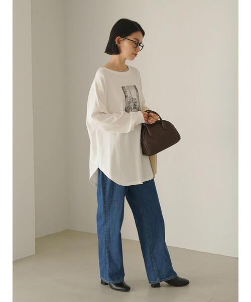 AMERICAN HOLIC（アメリカンホリック）の「裾ラウンドフォトカットチュニック（Tシャツ/カットソー・レディース・オフホワイト/ホワイト・M/L）」の20枚目の写真