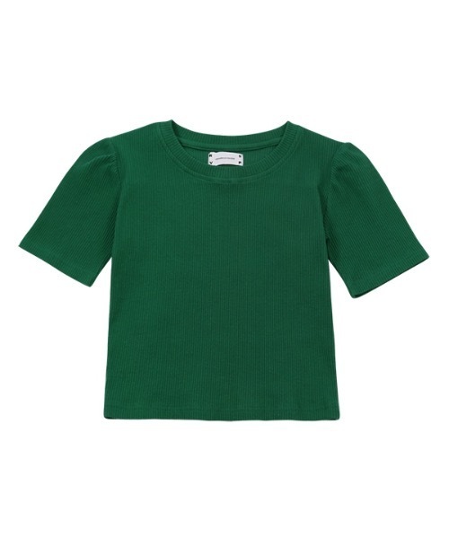 RSVP(アールエスブイピー)の「【RSVP 】Puff sleeves slim t-shirts / パフスリーブ スリムティーシャツ(Tシャツ/カットソー・レディース・ホワイト/ベージュ/ダークグリーン・FREE)」の3枚目の写真