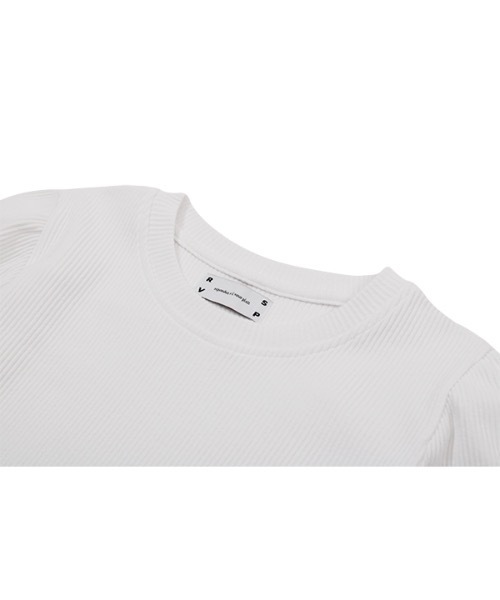 RSVP(アールエスブイピー)の「【RSVP 】Puff sleeves slim t-shirts / パフスリーブ スリムティーシャツ(Tシャツ/カットソー・レディース・ホワイト/ベージュ/ダークグリーン・FREE)」の13枚目の写真