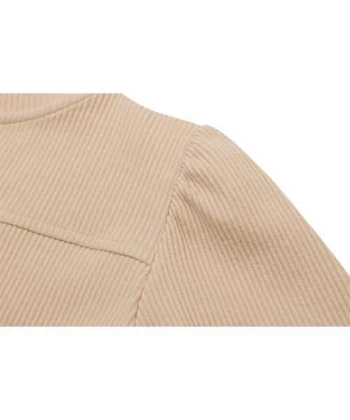 RSVP(アールエスブイピー)の「【RSVP 】Puff sleeves slim t-shirts / パフスリーブ スリムティーシャツ(Tシャツ/カットソー・レディース・ホワイト/ベージュ/ダークグリーン・FREE)」の11枚目の写真