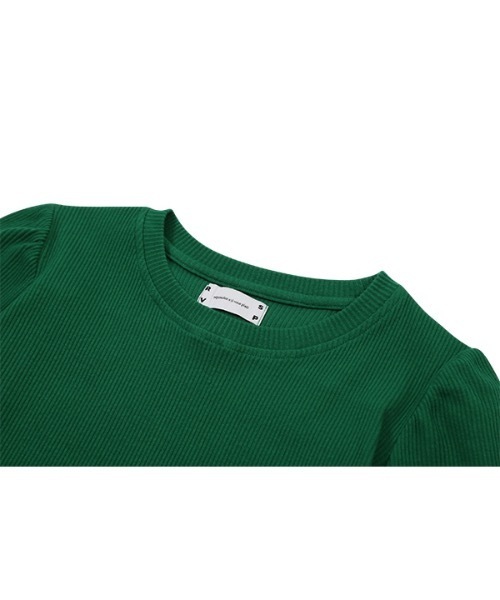 RSVP(アールエスブイピー)の「【RSVP 】Puff sleeves slim t-shirts / パフスリーブ スリムティーシャツ(Tシャツ/カットソー・レディース・ホワイト/ベージュ/ダークグリーン・FREE)」の7枚目の写真