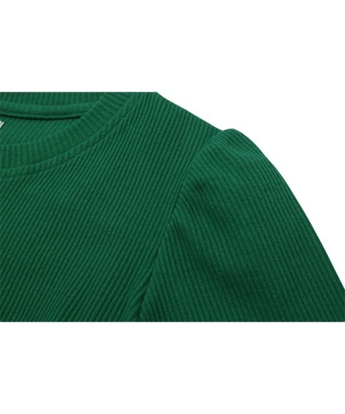 RSVP(アールエスブイピー)の「【RSVP 】Puff sleeves slim t-shirts / パフスリーブ スリムティーシャツ(Tシャツ/カットソー・レディース・ホワイト/ベージュ/ダークグリーン・FREE)」の12枚目の写真