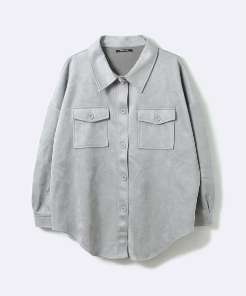 one way(ワンウェイ)の「【oneway】スエポンCPOシャツ(シャツ/ブラウス・レディース・ホワイト/ライトグレー/ブラック/ライトブラウン・FREE)」の4枚目の写真