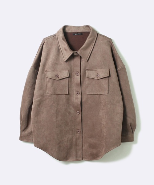 one way(ワンウェイ)の「【oneway】スエポンCPOシャツ(シャツ/ブラウス・レディース・ホワイト/ライトグレー/ブラック/ライトブラウン・FREE)」の1枚目の写真