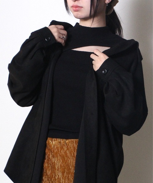 one way(ワンウェイ)の「【oneway】スエポンCPOシャツ(シャツ/ブラウス・レディース・ホワイト/ライトグレー/ブラック/ライトブラウン・FREE)」の3枚目の写真