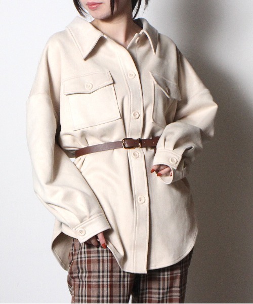 one way(ワンウェイ)の「【oneway】スエポンCPOシャツ(シャツ/ブラウス・レディース・ホワイト/ライトグレー/ブラック/ライトブラウン・FREE)」の12枚目の写真