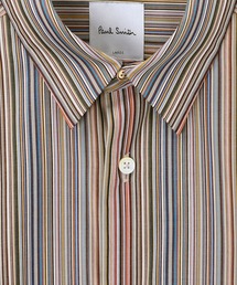 未使用に近い　ポールスミス　シグネチャーストライプ　カジュアルシャツ L Signature Stripe