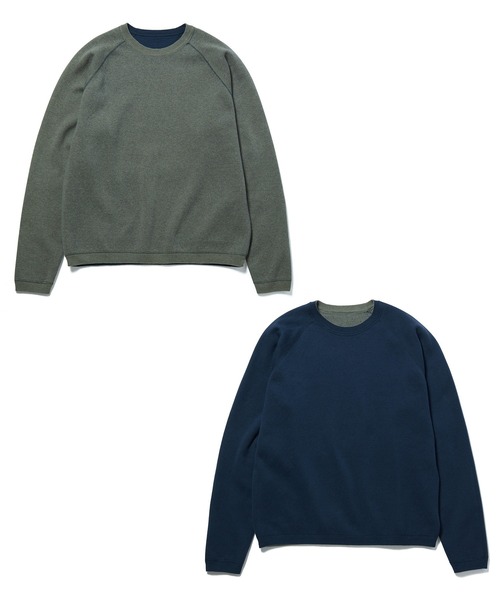 ADAM ET ROPE'(アダムエロペ)の「カシミアブレンド リバーシブルクルーネック プルオーバー(ニット/セーター・メンズ・ボルドー/グレー系その他/グリーン系その他3・M/L)」の19枚目の写真