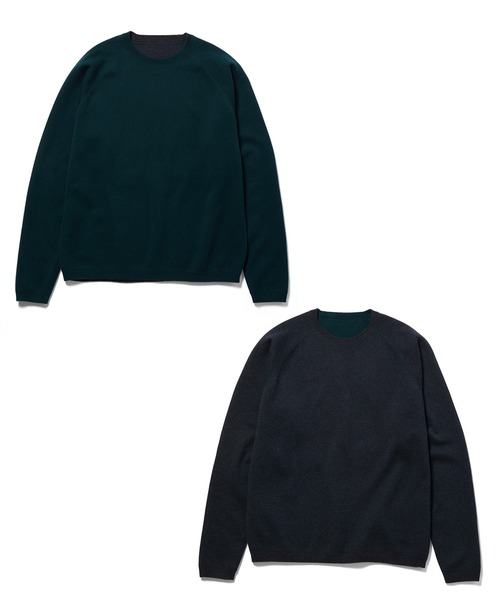 ADAM ET ROPE'(アダムエロペ)の「カシミアブレンド リバーシブルクルーネック プルオーバー(ニット/セーター・メンズ・ボルドー/グレー系その他/グリーン系その他3・M/L)」の20枚目の写真