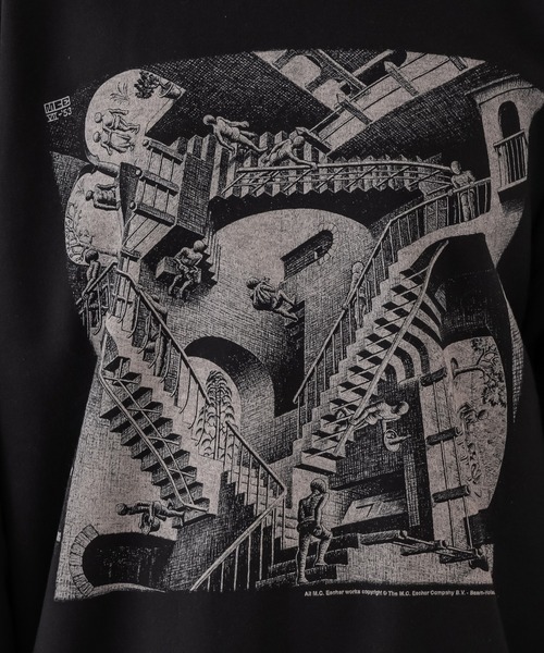 BONbazaar（ボンバザール）の「《ユニセックス》【M.C ESCHER/マウリッツ・コルネリス・エッシャー】プリントスウェット（スウェット・レディース・ブラック・MEDIUM/X-LARGE）」の22枚目の写真