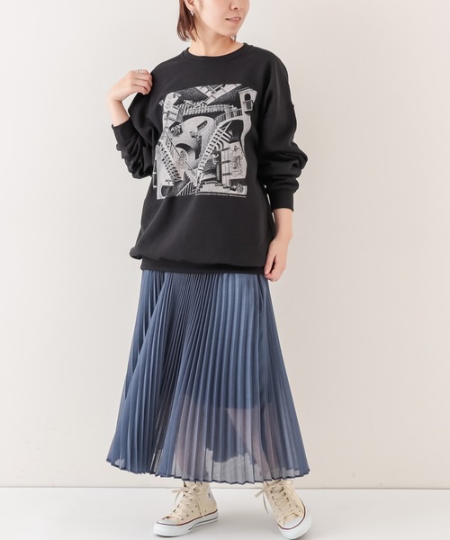 BONbazaar（ボンバザール）の「《ユニセックス》【M.C ESCHER/マウリッツ・コルネリス・エッシャー】プリントスウェット（スウェット・レディース・ブラック・MEDIUM/X-LARGE）」の13枚目の写真