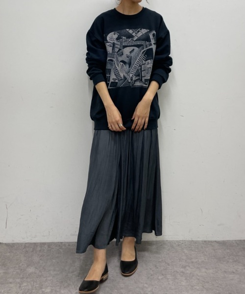 BONbazaar（ボンバザール）の「《ユニセックス》【M.C ESCHER/マウリッツ・コルネリス・エッシャー】プリントスウェット（スウェット・レディース・ブラック・MEDIUM/X-LARGE）」の2枚目の写真