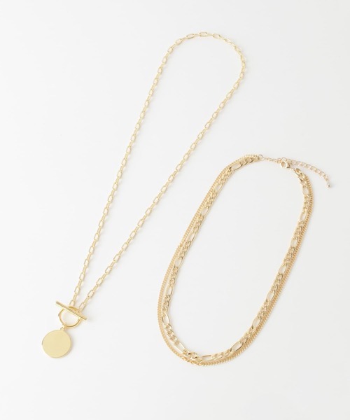 KBF（ケイビーエフ）の「レイヤードセットコインネックレス（ネックレス・レディース・シルバー/ゴールド・ONE）」の3枚目の写真