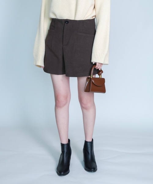yuue' ( wear )(ユーイ)の「タックショートパンツ(その他パンツ・レディース・ブラック/ブラウン・S/M/L)」の3枚目の写真