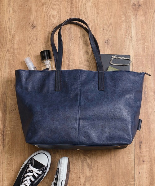 Un coeur（アンクール）の「【Un coeur】COLORS　カラーズトートバッグ　311285（トートバッグ・メンズ・ブラック/ネイビー/グレー/キャメル・FREE）」の3枚目の写真