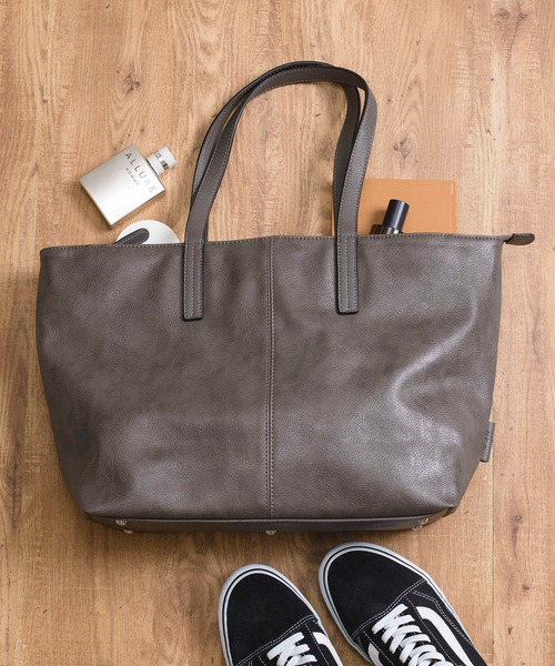 Un coeur（アンクール）の「【Un coeur】COLORS　カラーズトートバッグ　311285（トートバッグ・メンズ・ブラック/ネイビー/グレー/キャメル・FREE）」の2枚目の写真