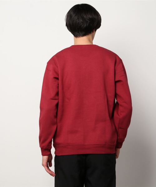 NINE RULAZ LINE（ナインルーラズライン）の「ナインルーラーズ [Nine Rulaz] - レゲエ カレッジ クルーネック スウェット トレーナー スウェットシャツ [Reggae Collage Crew Neck]（スウェット・メンズ・ブラック/バーガンディー・MEDIUM/LARGE/X-LARGE/XX-LARGE）」の5枚目の写真