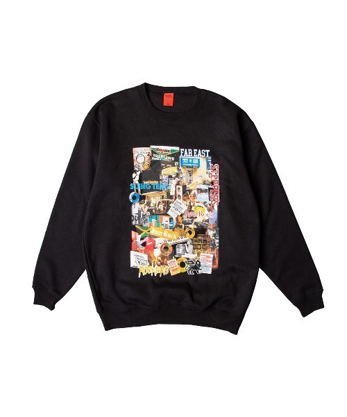 ナインルーラーズ [Nine Rulaz] - レゲエ カレッジ クルーネック スウェット トレーナー スウェットシャツ [Reggae Collage Crew Neck]