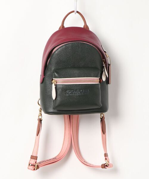コーチ ミニリュック チャーター バックパック 18 カラーブロック COACH（コーチ）の「【オンライン限定】チャーター バックパック