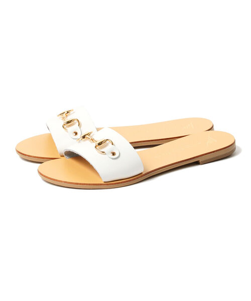 BEAMS LIGHTS（ビームスライツ）の「NICOLAS LAINAS / ビット フラット サンダル（サンダル・レディース・ホワイト/ブラック・38/36/37/39）」の16枚目の写真