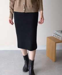 リブニットスカート