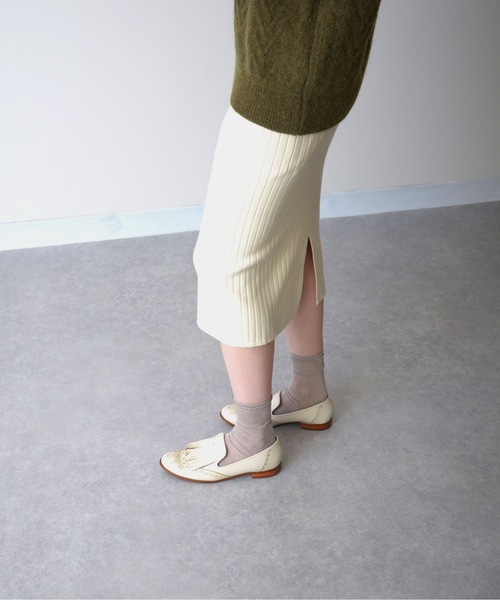 ibeul_（イベール）の「リブニットスカート（スカート・レディース・アイボリー/グレー/ブラック・FREE）」の5枚目の写真