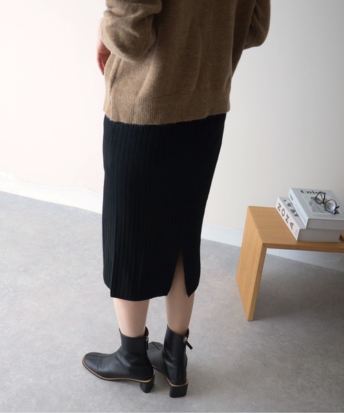 ibeul_（イベール）の「リブニットスカート（スカート・レディース・アイボリー/グレー/ブラック・FREE）」の8枚目の写真