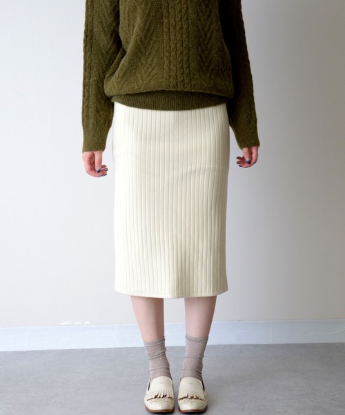 ibeul_（イベール）の「リブニットスカート（スカート・レディース・アイボリー/グレー/ブラック・FREE）」の18枚目の写真