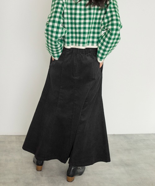 w closet（ダブルクローゼット）の「【SETUP対応】11ｗコーデュロイマーメイドスカート（スカート・レディース・スミクロ/カーキ/サックスブルー・FREE）」の7枚目の写真
