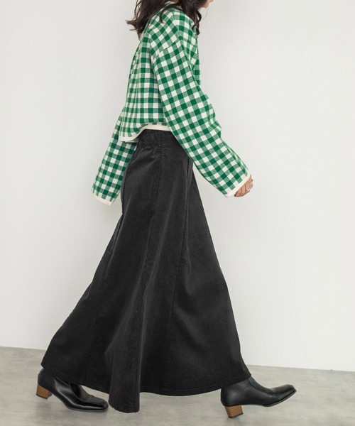 w closet（ダブルクローゼット）の「【SETUP対応】11ｗコーデュロイマーメイドスカート（スカート・レディース・スミクロ/カーキ/サックスブルー・FREE）」の8枚目の写真