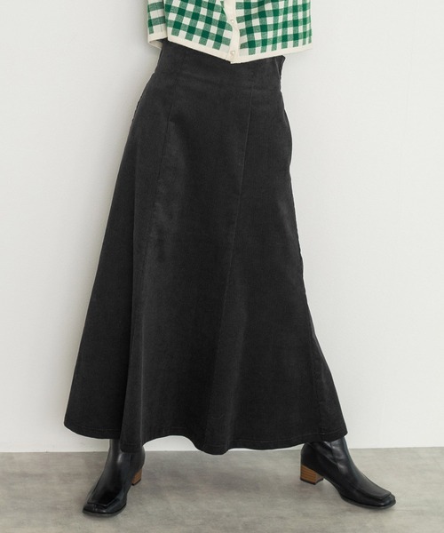w closet（ダブルクローゼット）の「【SETUP対応】11ｗコーデュロイマーメイドスカート（スカート・レディース・スミクロ/カーキ/サックスブルー・FREE）」の9枚目の写真