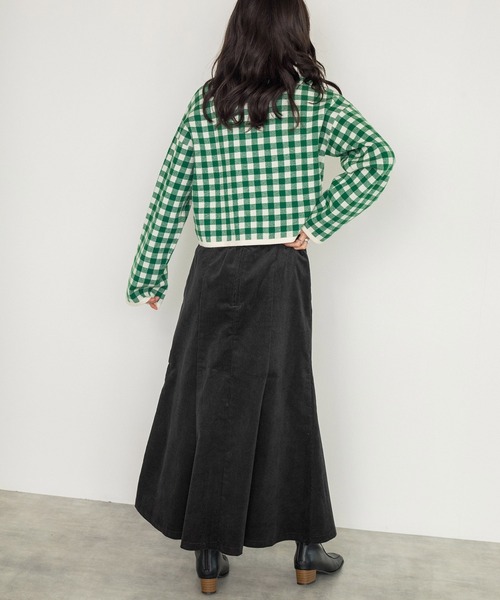 w closet（ダブルクローゼット）の「【SETUP対応】11ｗコーデュロイマーメイドスカート（スカート・レディース・スミクロ/カーキ/サックスブルー・FREE）」の11枚目の写真