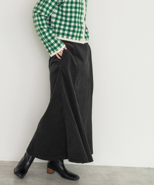 w closet（ダブルクローゼット）の「【SETUP対応】11ｗコーデュロイマーメイドスカート（スカート・レディース・スミクロ/カーキ/サックスブルー・FREE）」の12枚目の写真