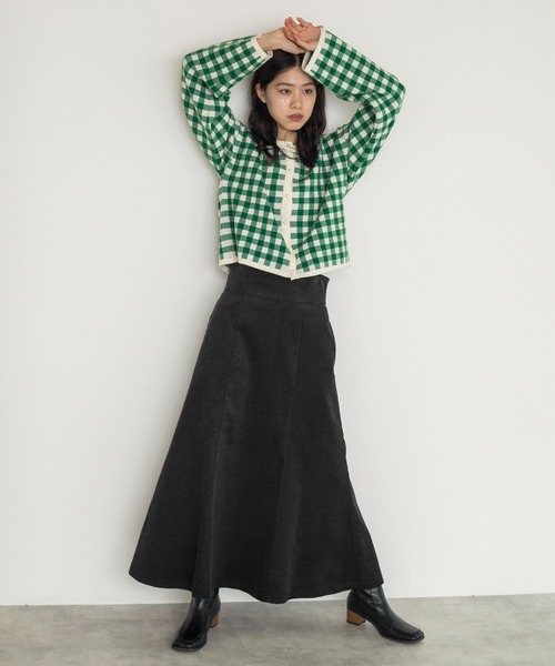 w closet（ダブルクローゼット）の「【SETUP対応】11ｗコーデュロイマーメイドスカート（スカート・レディース・スミクロ/カーキ/サックスブルー・FREE）」の14枚目の写真