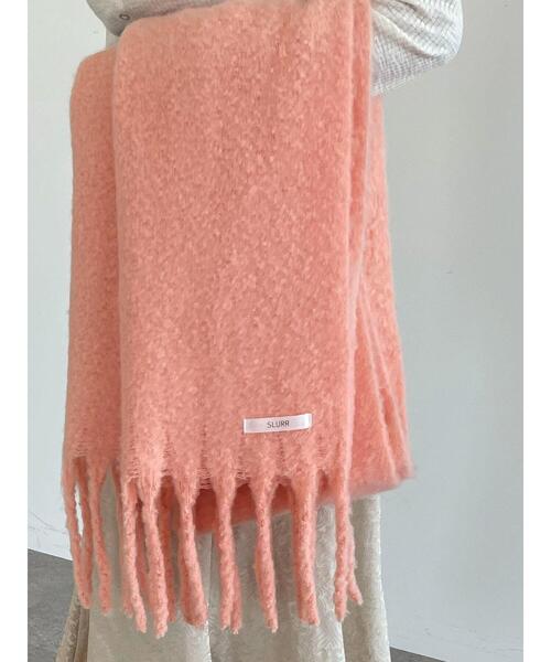 SLURR（スラ―）の「フリンジストール（ストール/ショール・レディース・チェック/グレー/レッド/ピンク・FREE）」の12枚目の写真