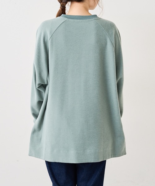 PUAL CE CIN（ピュアルセシン）の「起毛プリントプルオーバー（Tシャツ/カットソー・レディース・チャコールグレー/グレー/ベージュ/グリーン・FREE）」の16枚目の写真