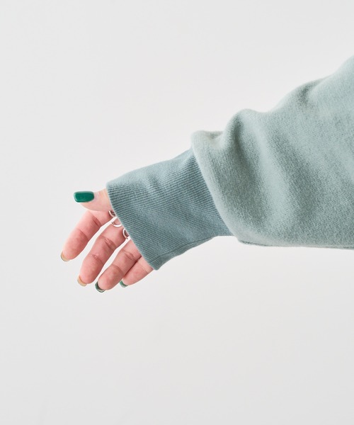 PUAL CE CIN（ピュアルセシン）の「起毛プリントプルオーバー（Tシャツ/カットソー・レディース・チャコールグレー/グレー/ベージュ/グリーン・FREE）」の21枚目の写真