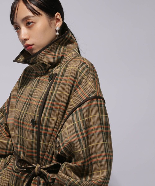 HARE（ハレ）の「パイピングロングコート(HARE)（トレンチコート 
