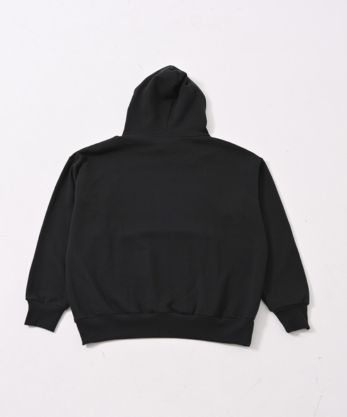 NIDO（ニド）の「NIDO 起毛ビッグプルパーカー（パーカー・メンズ・チャコールグレー/グリーン/クリーム・MEDIUM/LARGE）」の5枚目の写真