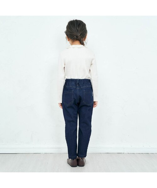 apres les cours(アプレレクール)の「デニム | 7days Style pants 10分丈(その他パンツ・キッズ・ブルー/ネイビー・80/90/110/120/130/140/100)」の4枚目の写真