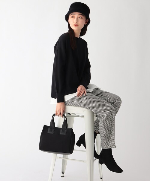 OPAQUE.CLIP（オペークドットクリップ）の「◆スクエアアソートミドルトートバッグ 【2WAY・抗菌防臭裏地生地使用】（トートバッグ・レディース・ブラック系1/ブルー系6/ホワイト系3/ホワイト系2・00）」の7枚目の写真
