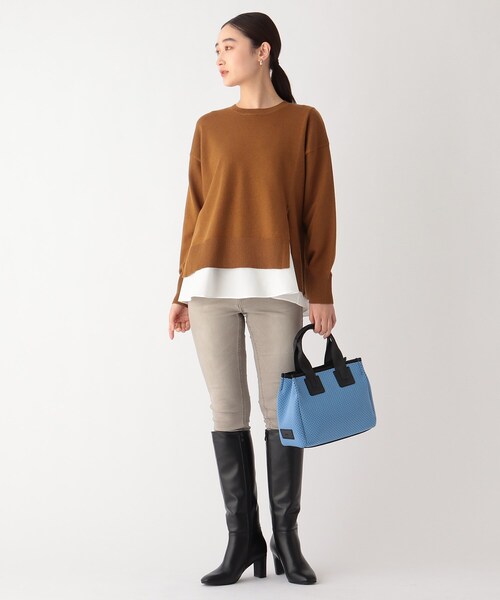 OPAQUE.CLIP（オペークドットクリップ）の「◆スクエアアソートミドルトートバッグ 【2WAY・抗菌防臭裏地生地使用】（トートバッグ・レディース・ブラック系1/ブルー系6/ホワイト系3/ホワイト系2・00）」の9枚目の写真