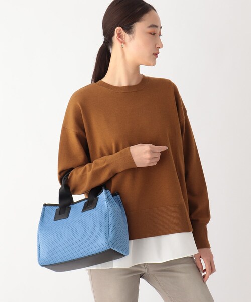 OPAQUE.CLIP（オペークドットクリップ）の「◆スクエアアソートミドルトートバッグ 【2WAY・抗菌防臭裏地生地使用】（トートバッグ・レディース・ブラック系1/ブルー系6/ホワイト系3/ホワイト系2・00）」の10枚目の写真