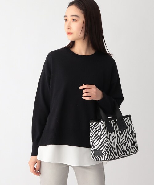 OPAQUE.CLIP（オペークドットクリップ）の「◆スクエアアソートミドルトートバッグ 【2WAY・抗菌防臭裏地生地使用】（トートバッグ・レディース・ブラック系1/ブルー系6/ホワイト系3/ホワイト系2・00）」の13枚目の写真